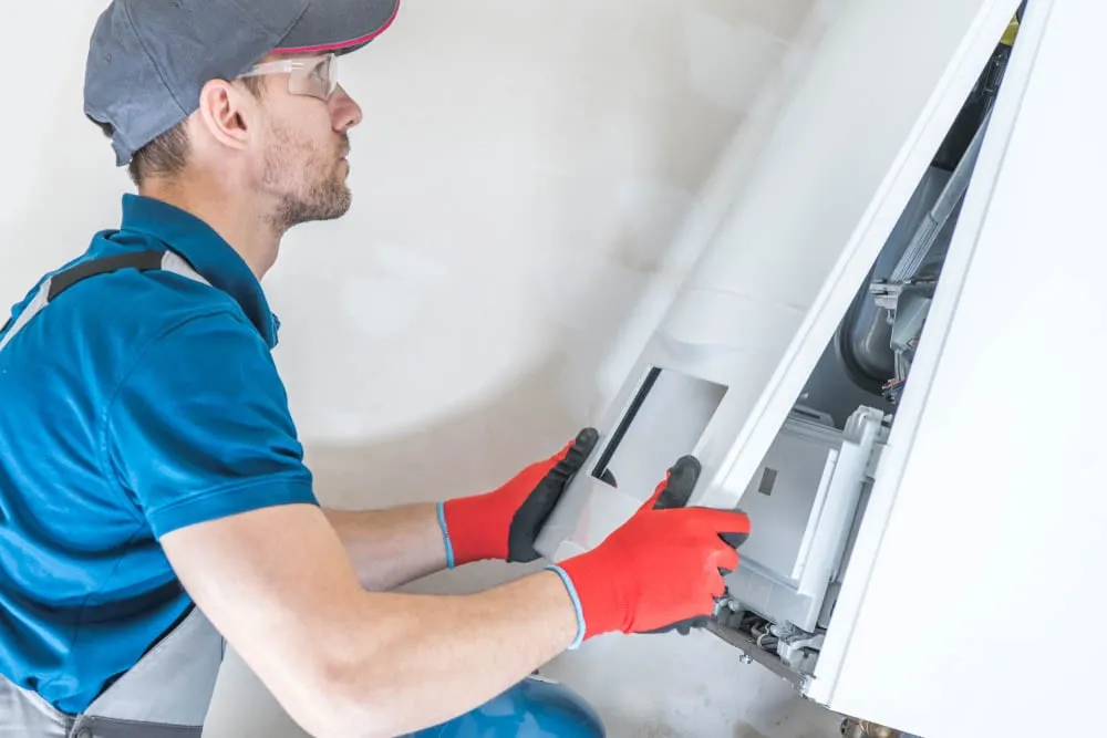 Furnace being inspected North Texas
